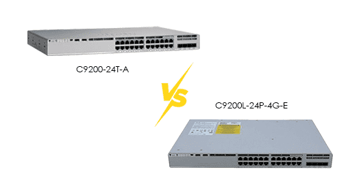 Cisco's C9200L-24P-4G-E vs. C9200-24T-A Switch Showdown