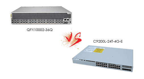 Juniper QFX10002-36Q vs. Cisco C9200L-24T-4G-E: A Tale of Two Completely Different Switches