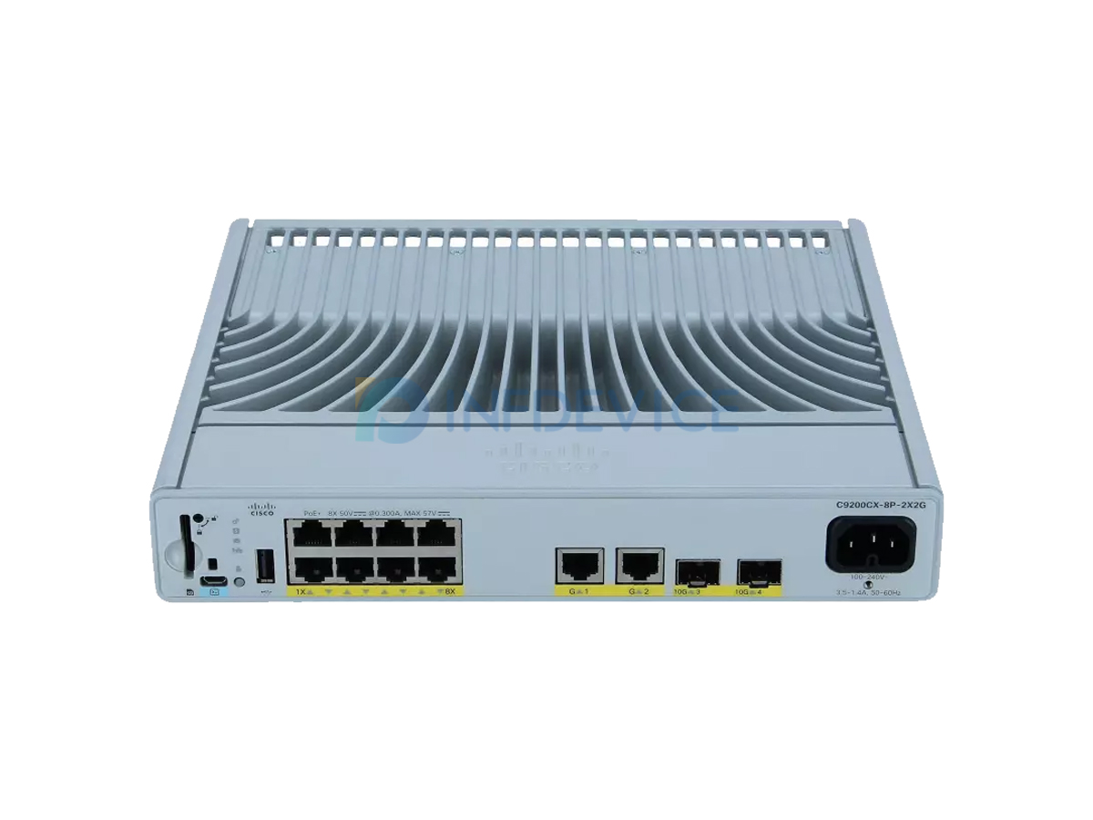 C9200CX-8P-2X2G-A, Cisco Catalyst 9200CX Switch, 8x1G PoE+/2x10G/2x1G