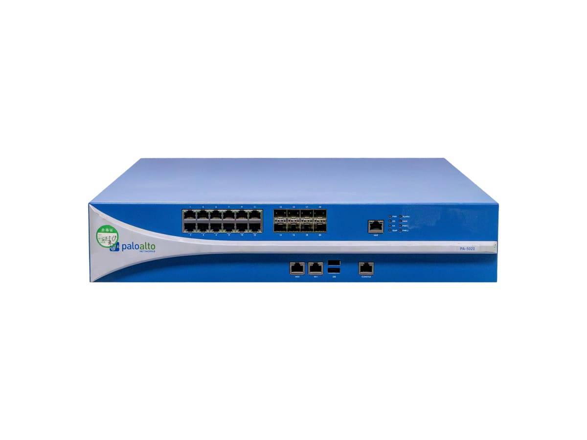 PA-5020, Palo Alto Networks Firewall, 5Gbps firewall/2Gbps threat prevention